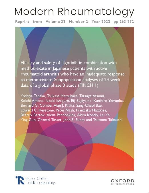 メトトレキサートで効果不十分な日本人の活動性関節リウマチ患者を対象とした メトトレキサート併用下におけるフィルゴチニブの有効性と安全性： 国際共同第Ⅲ相試験（FINCH 1試験）の投与24週時のサブグループ解析