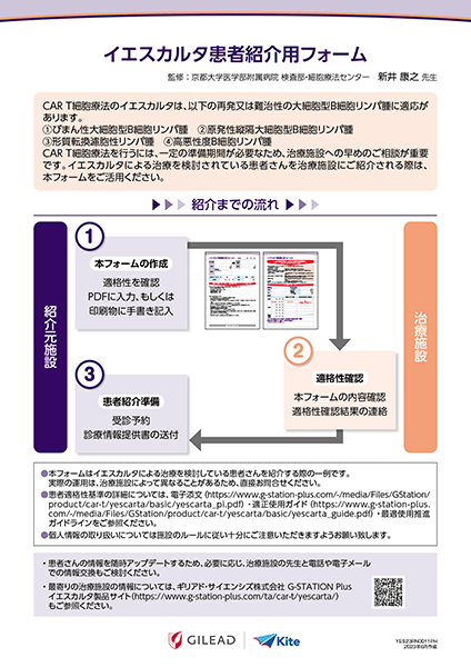 製品関連　診療サポート資材「イエスカルタ患者紹介フォーム」資材サムネイル