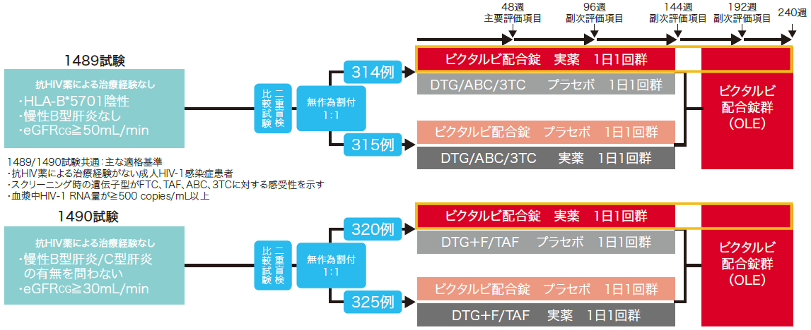 第Ⅲ相国際共同試験（1489/1490試験のOLE）：試験デザイン